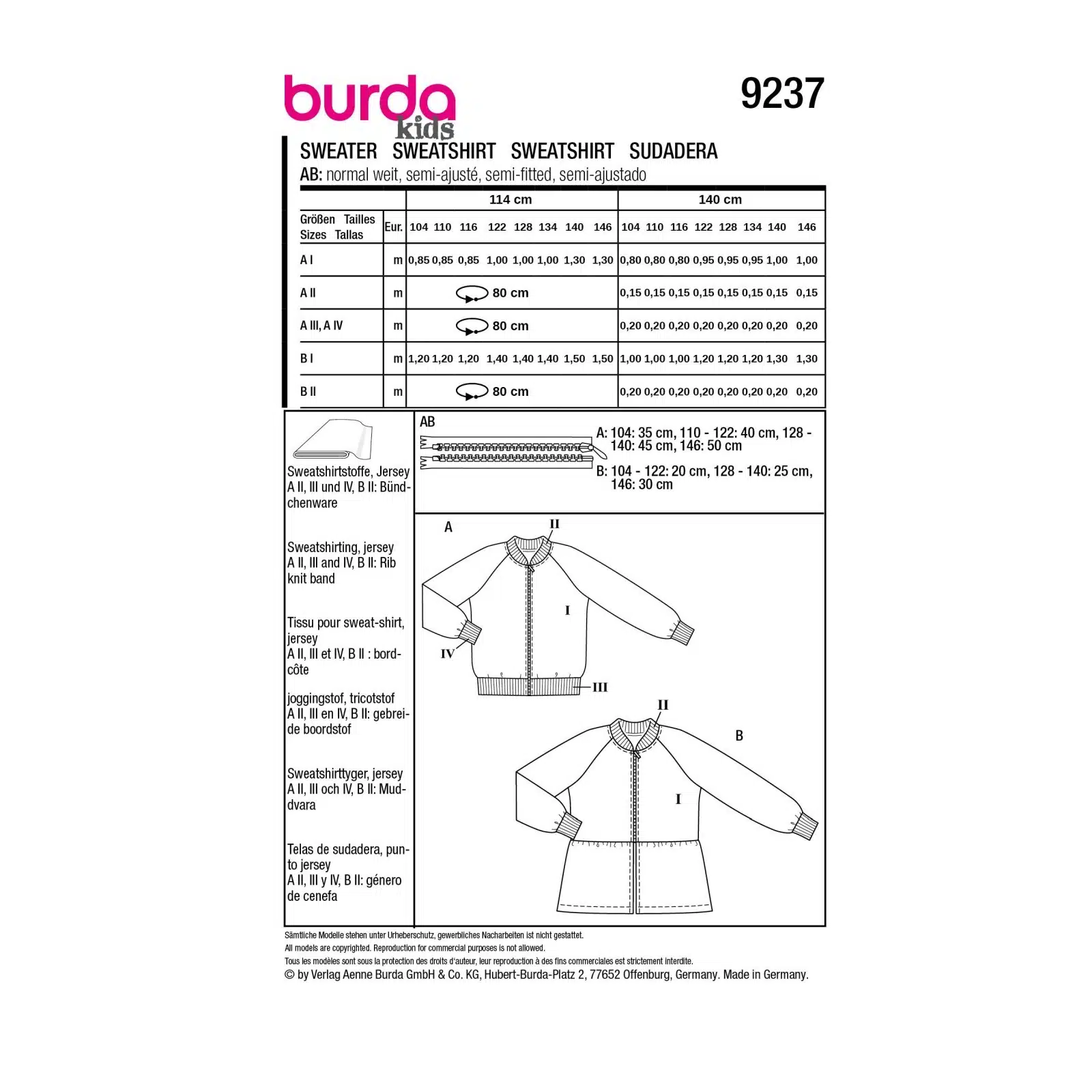 Burda Groen 9237 - Vest in Variaties