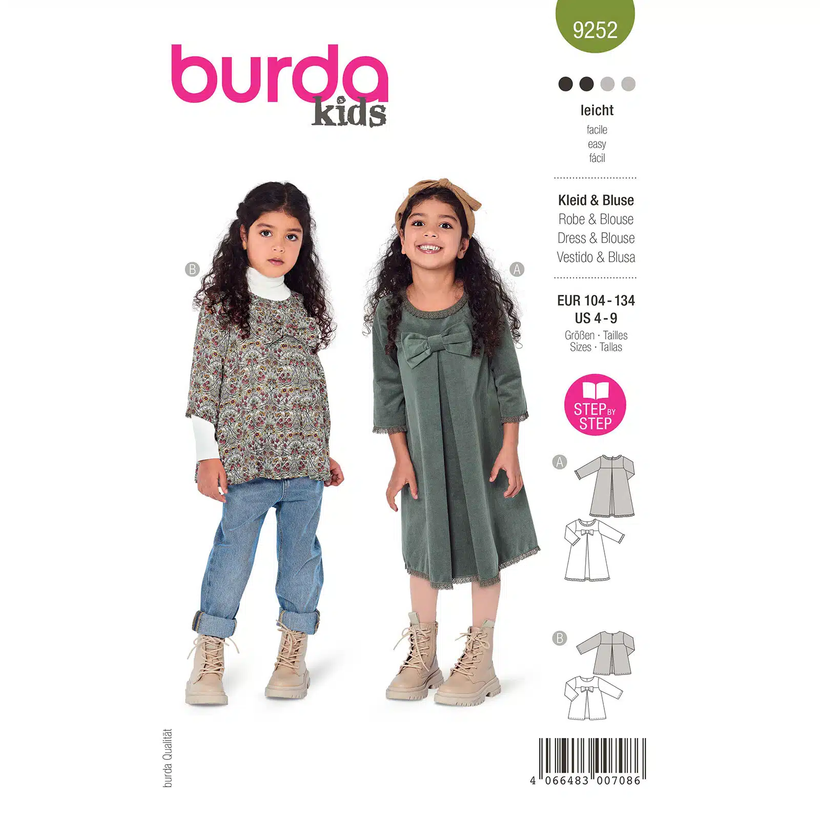 Burda Groen 9252 - Jurk en Blouse