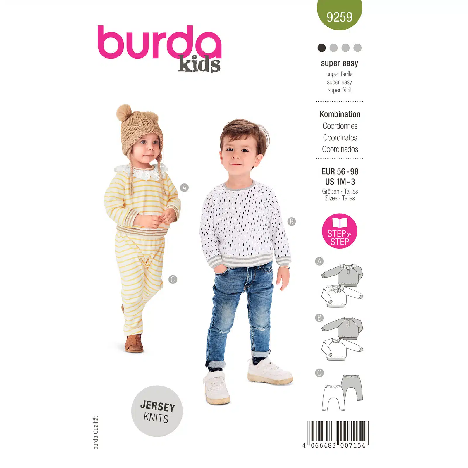 Burda Groen 9259 - Shirt en Broek in Variaties