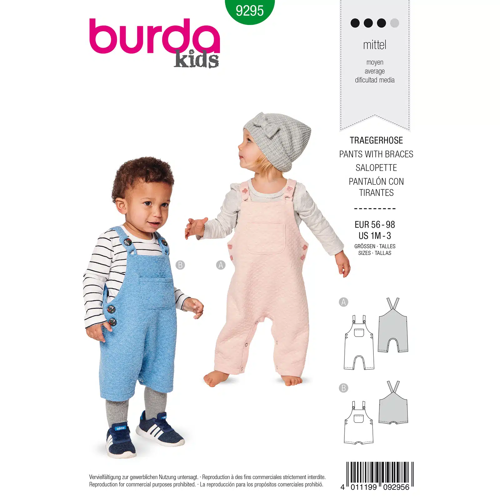 Burda Groen 9295 - Tuinbroek in Variaties