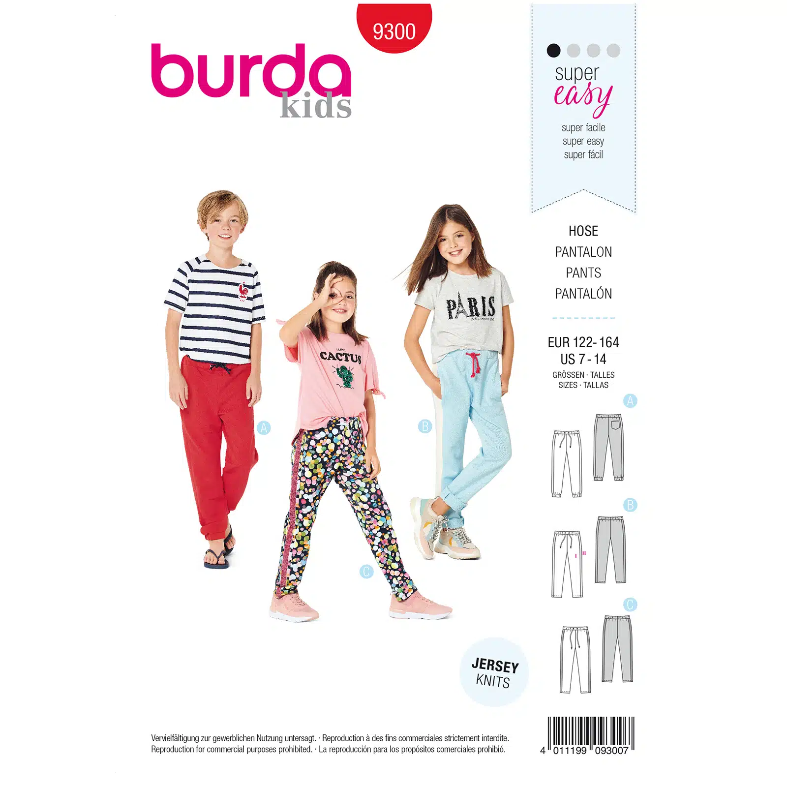Burda Rood 9300 - Broek in Variaties