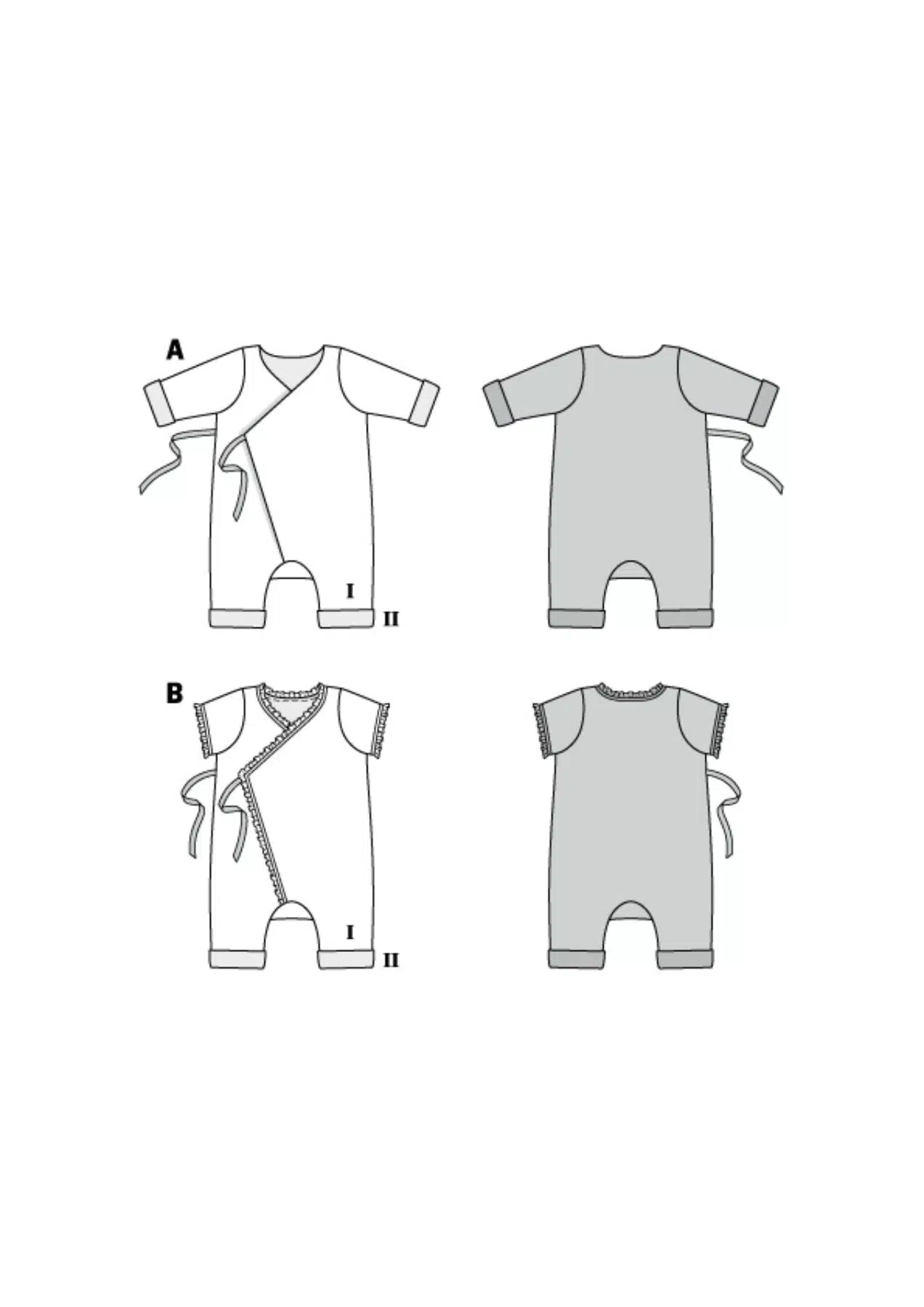 Burda Groen 9314 - Romper in Variaties