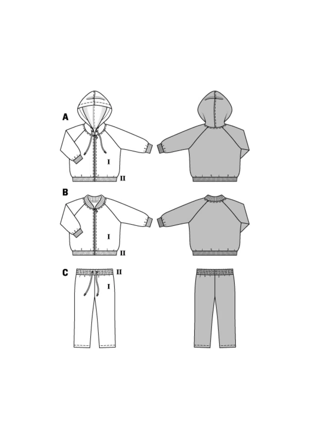 Burda Geel 9349 - Jasje en broekje