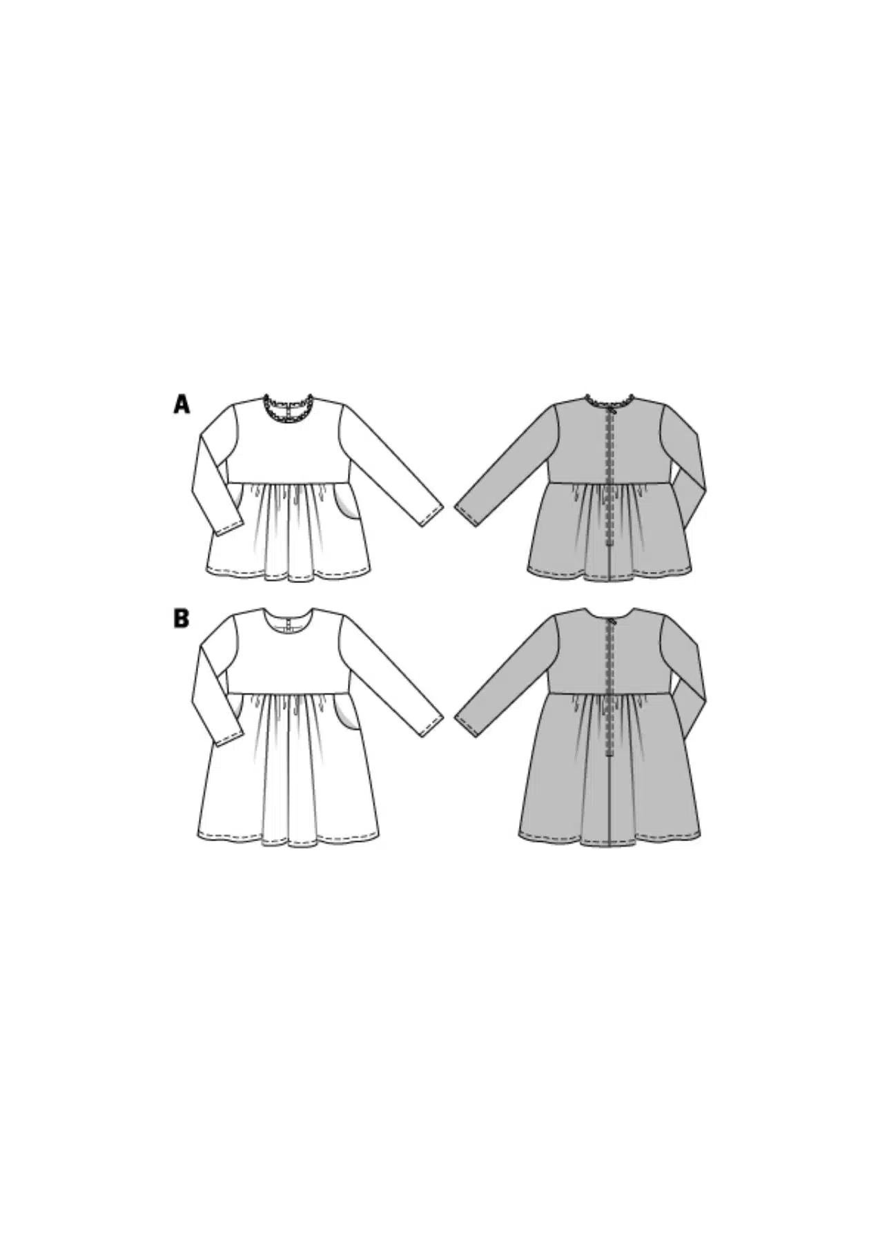 Burda Geel 9350 - Blouse en jurk