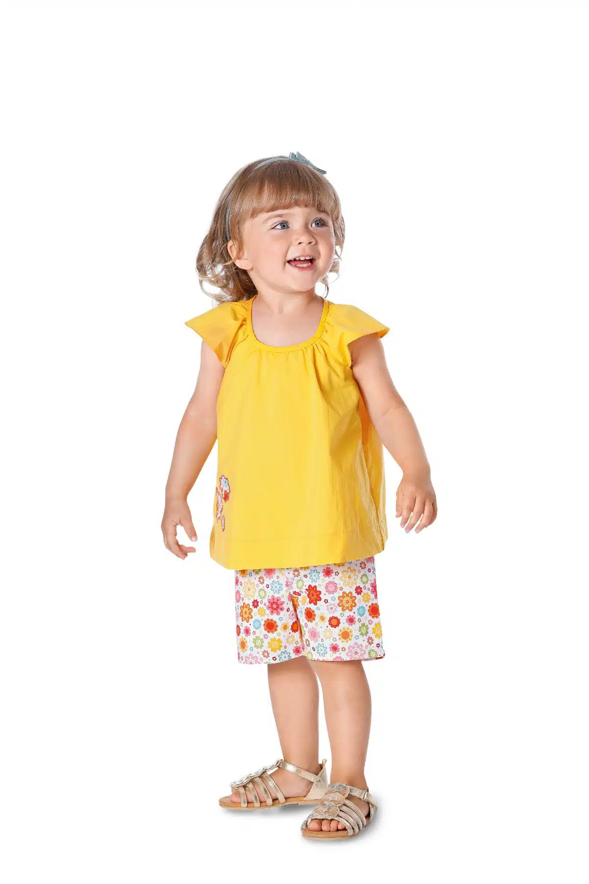 Burda Geel 9435 - Combinatie: jurk, broekpak en shirt met broek