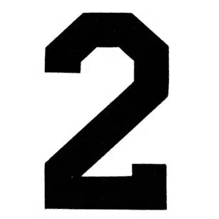 Flockcijfer 2 6cm