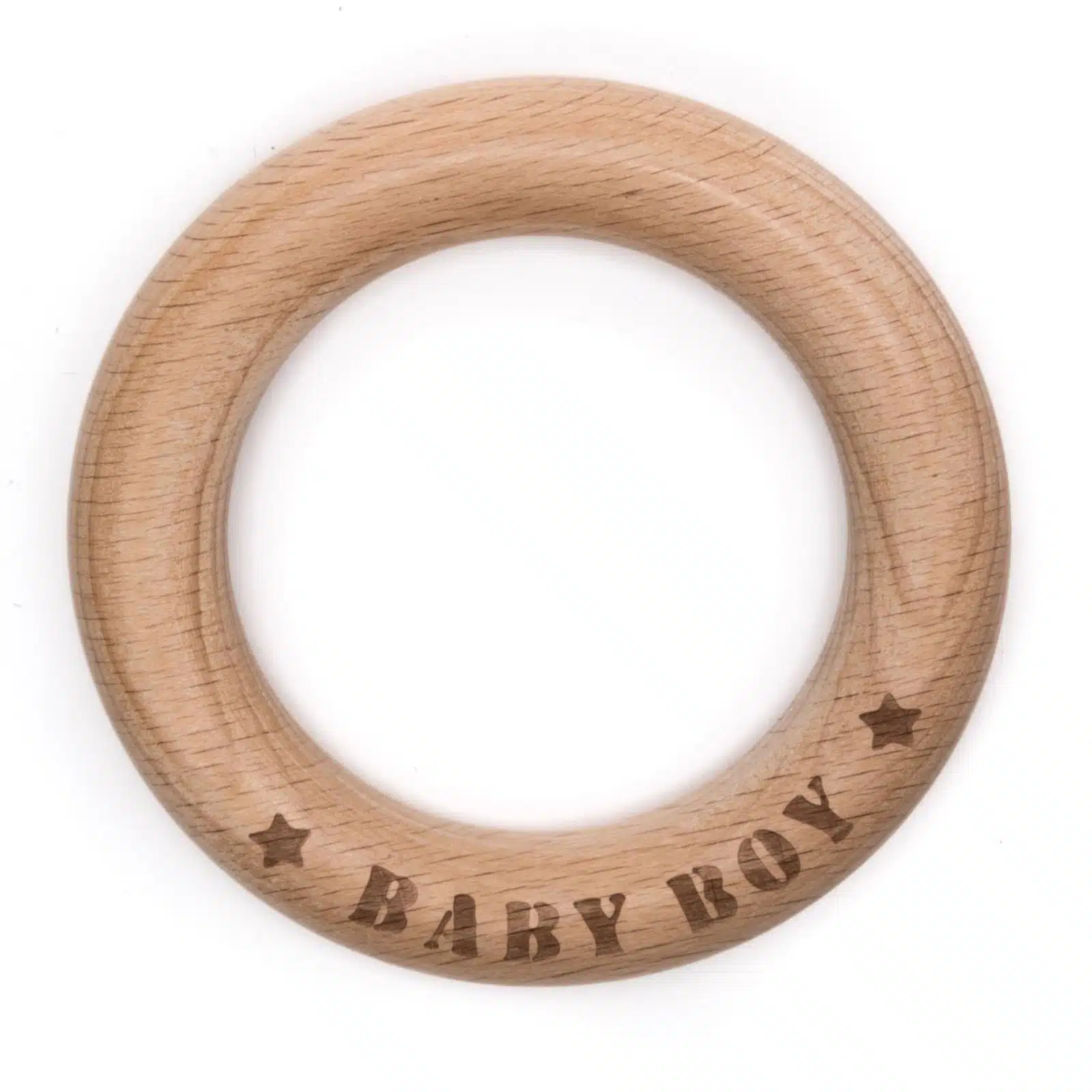 Houten Bijtring Baby Boy 70mm