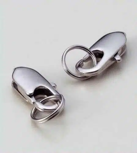 3st Karabijn Slotjes 16mm met Splitring Zilver