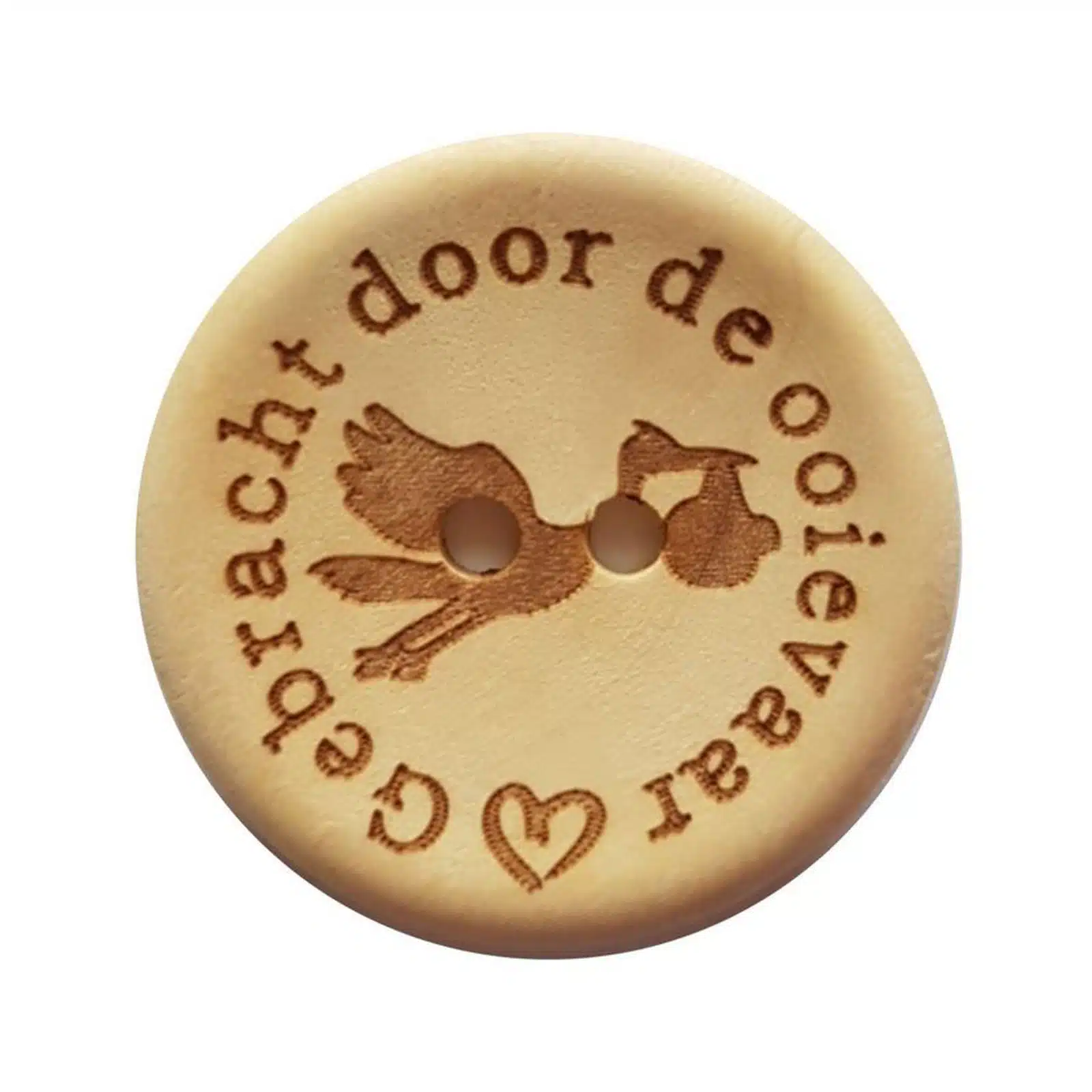 2st Knoop Hout Gebracht door de Ooievaar 30mm