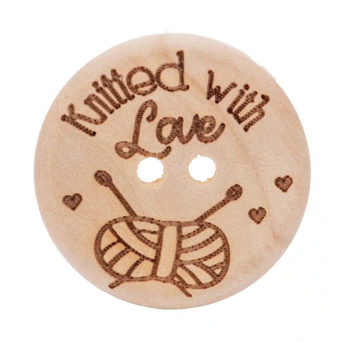 3st Knoop Hout Knitted with Love 25mm