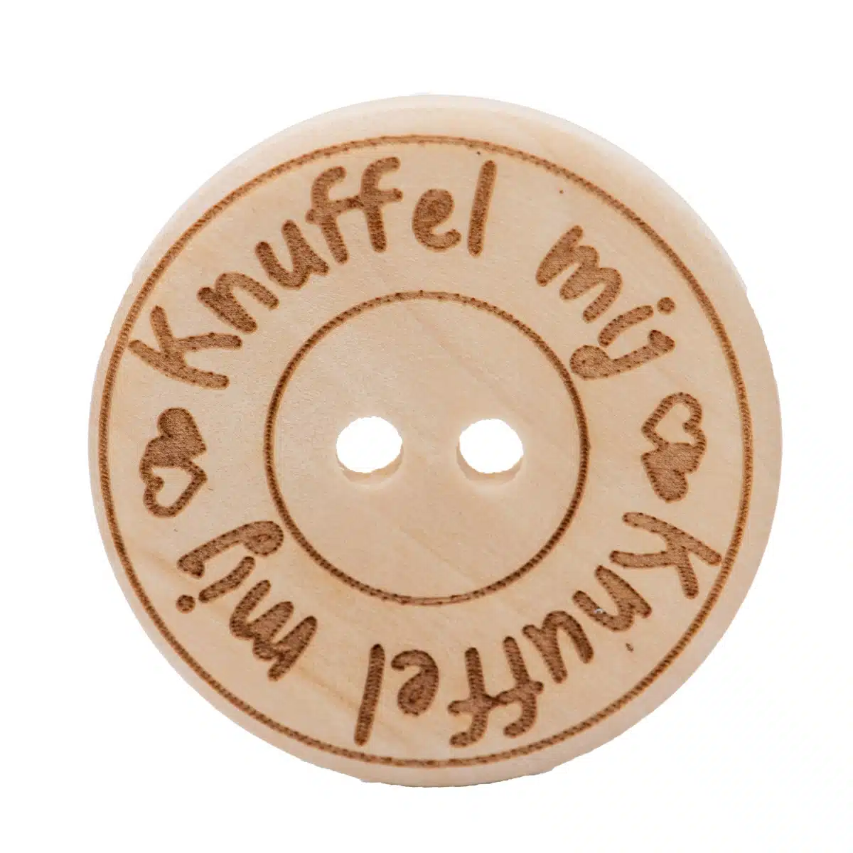 2st Knoop Hout Knuffel mij 30mm