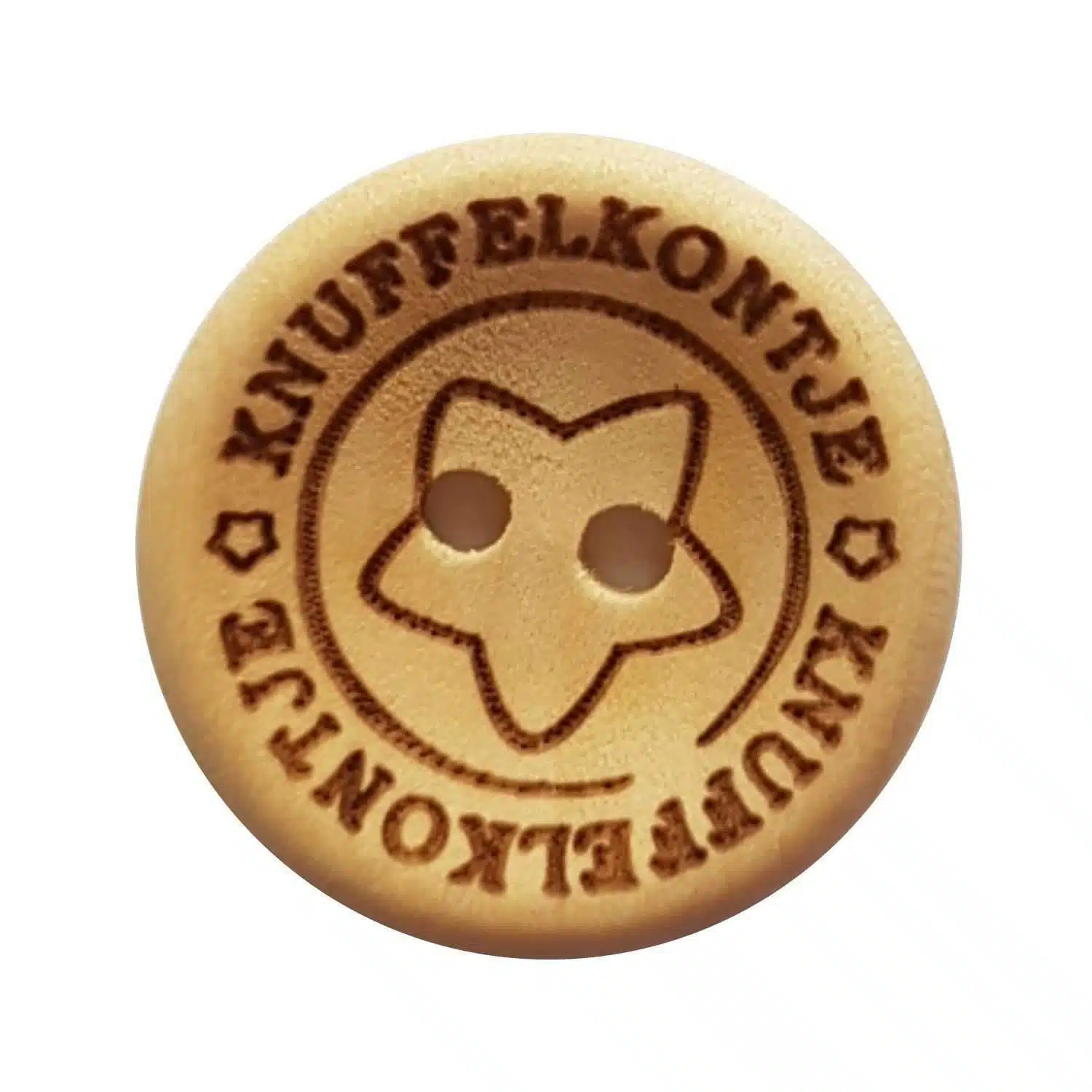 4st Knoop Hout Knuffelkontje 20mm