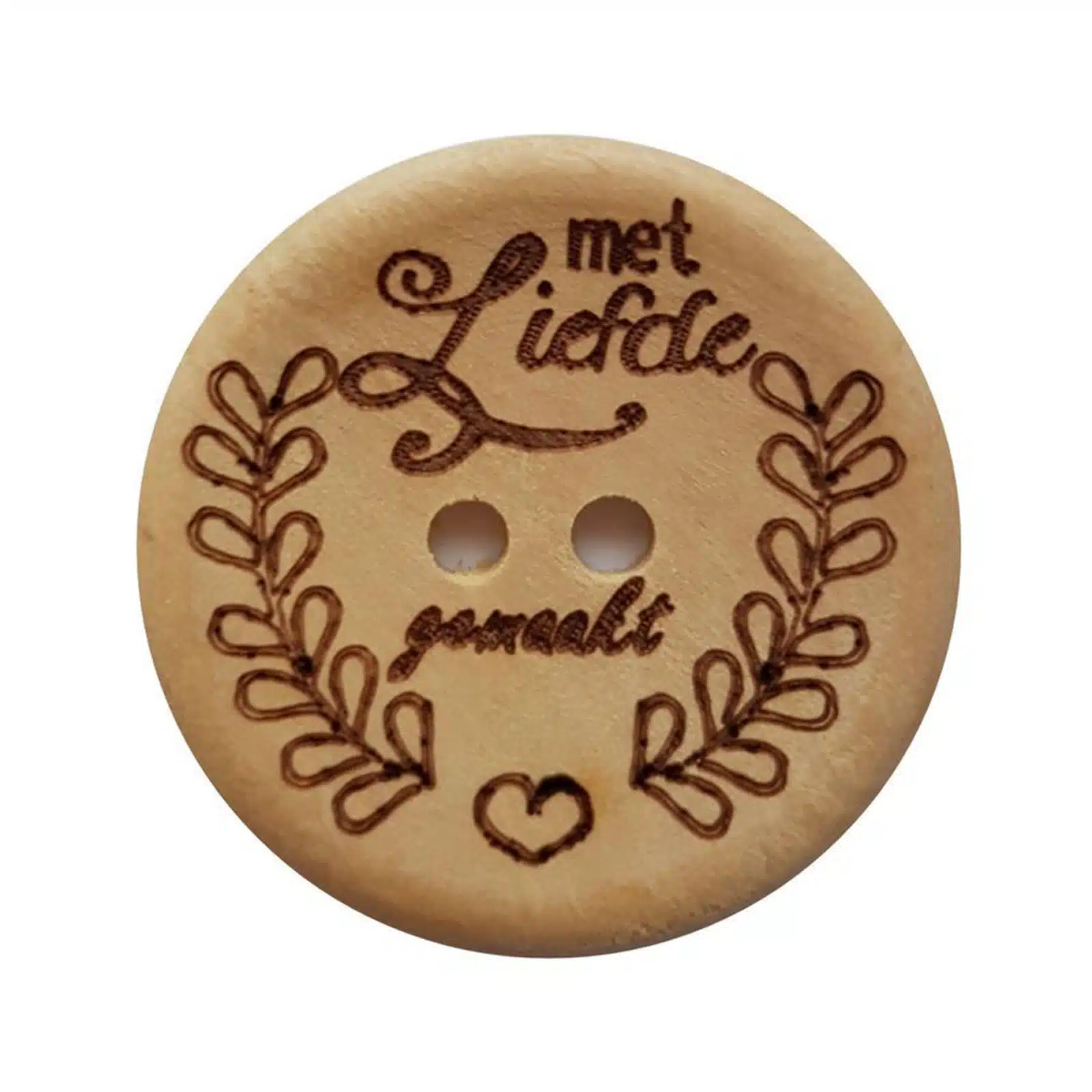 2st Knoop Hout Met Liefde Gemaakt 30mm