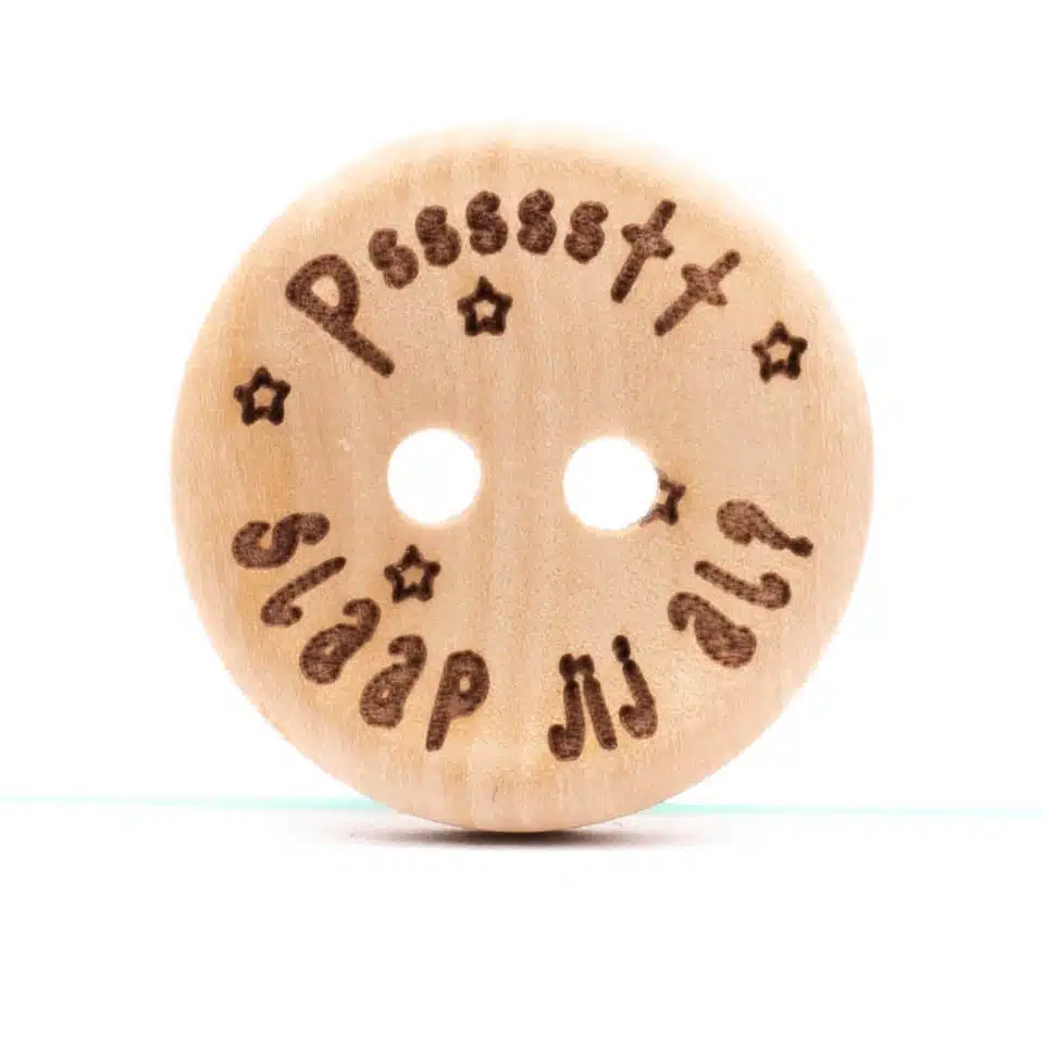 4st Knoop Hout Pssssstt slaap jij al? 20mm
