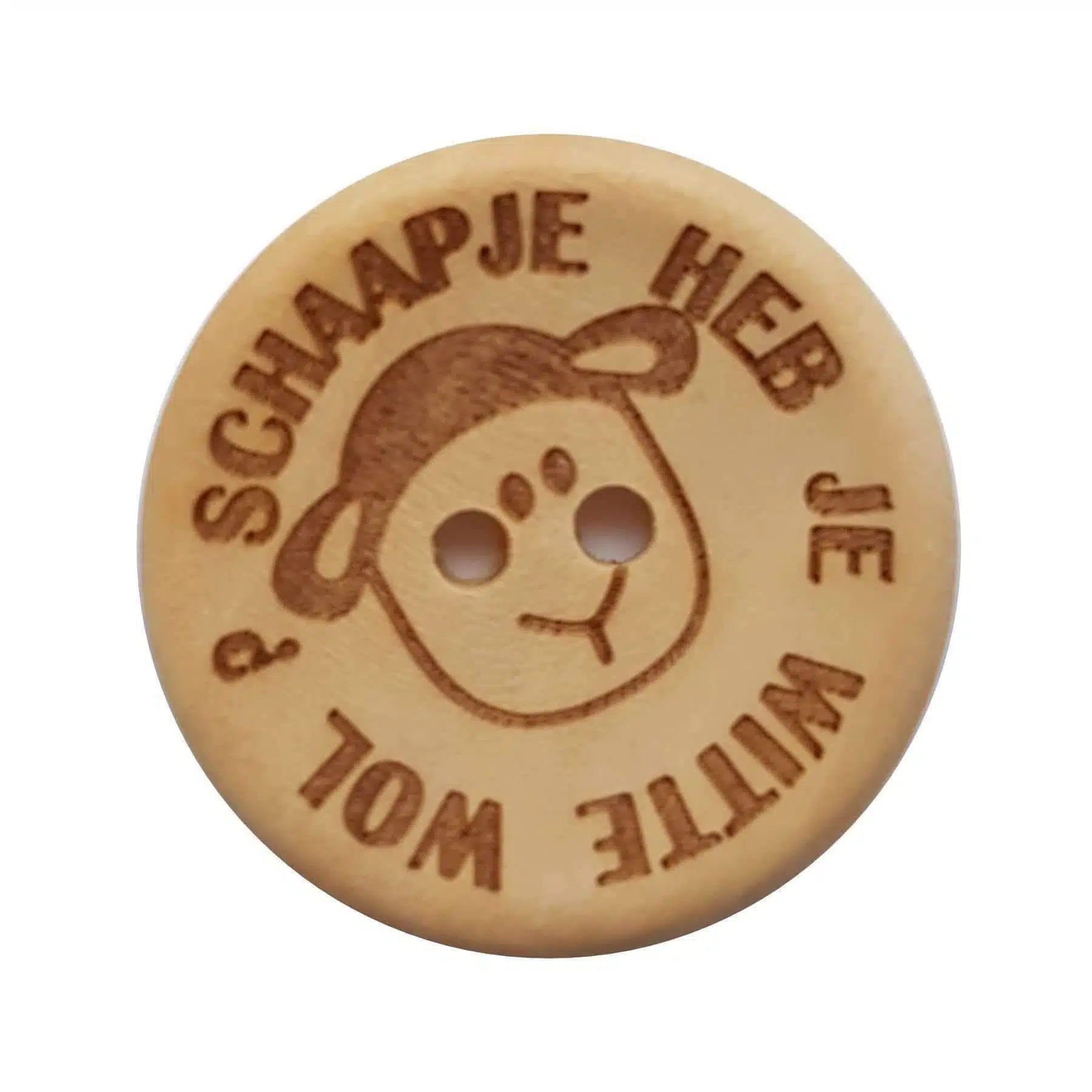 2st Knoop Hout Schaapje 30mm