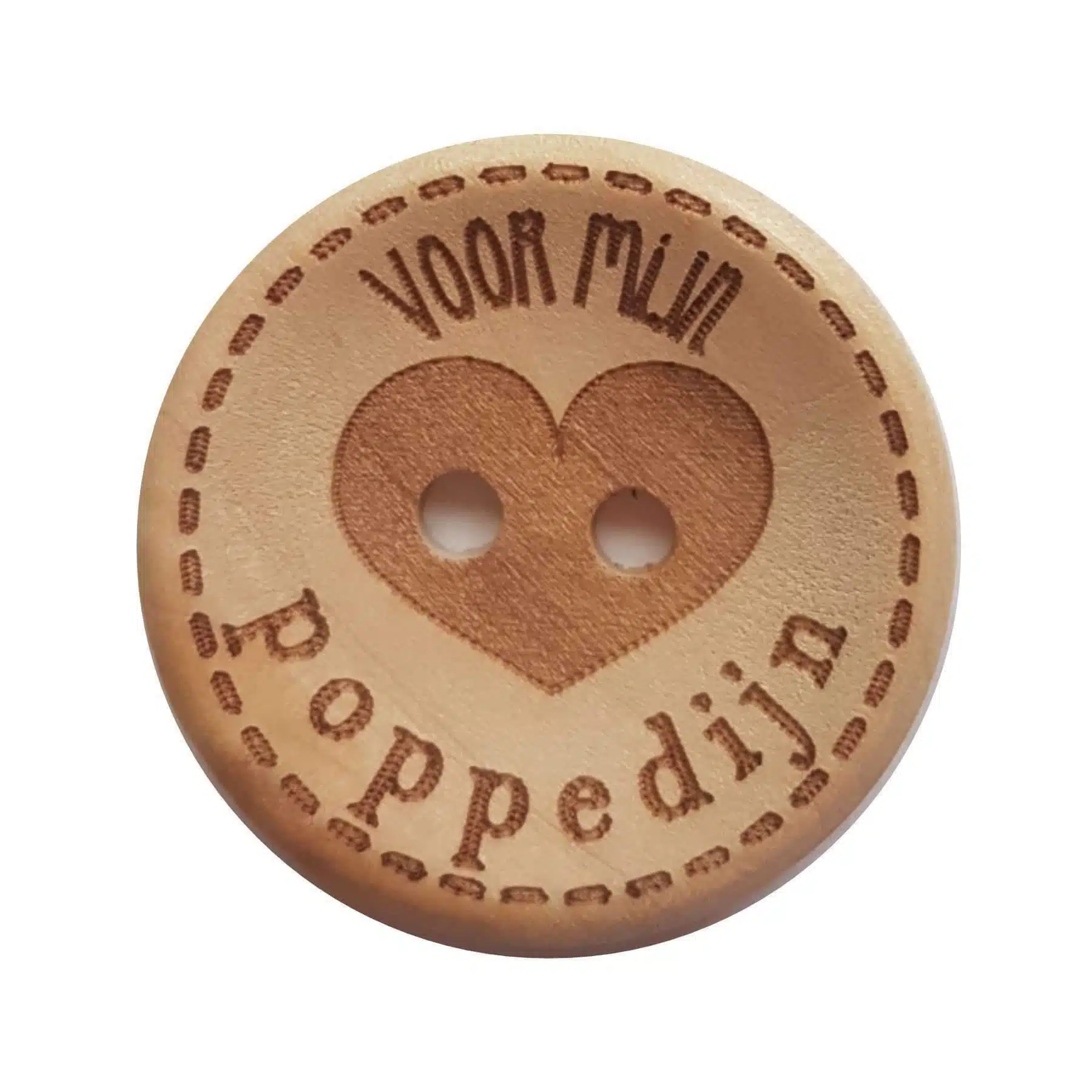 3st Knoop Hout Voor mijn Poppedijn 25mm