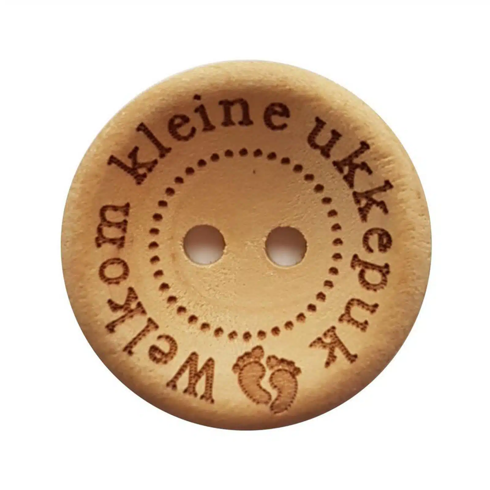 3st Knoop Hout Welkom Kleine Ukkepuk 25mm