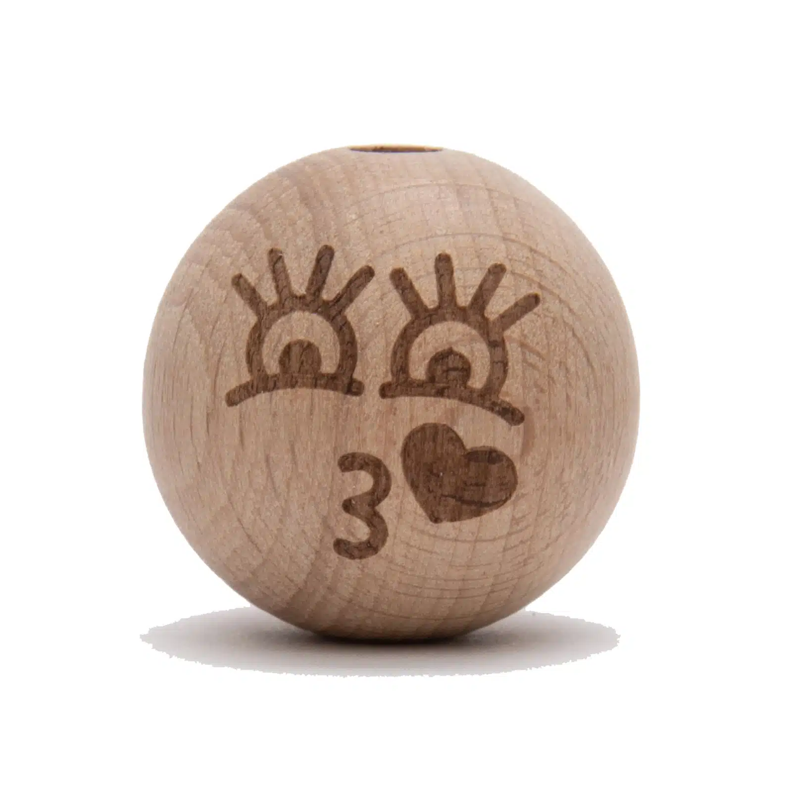 2st Kraal Hout Smiley Sophie 25mm