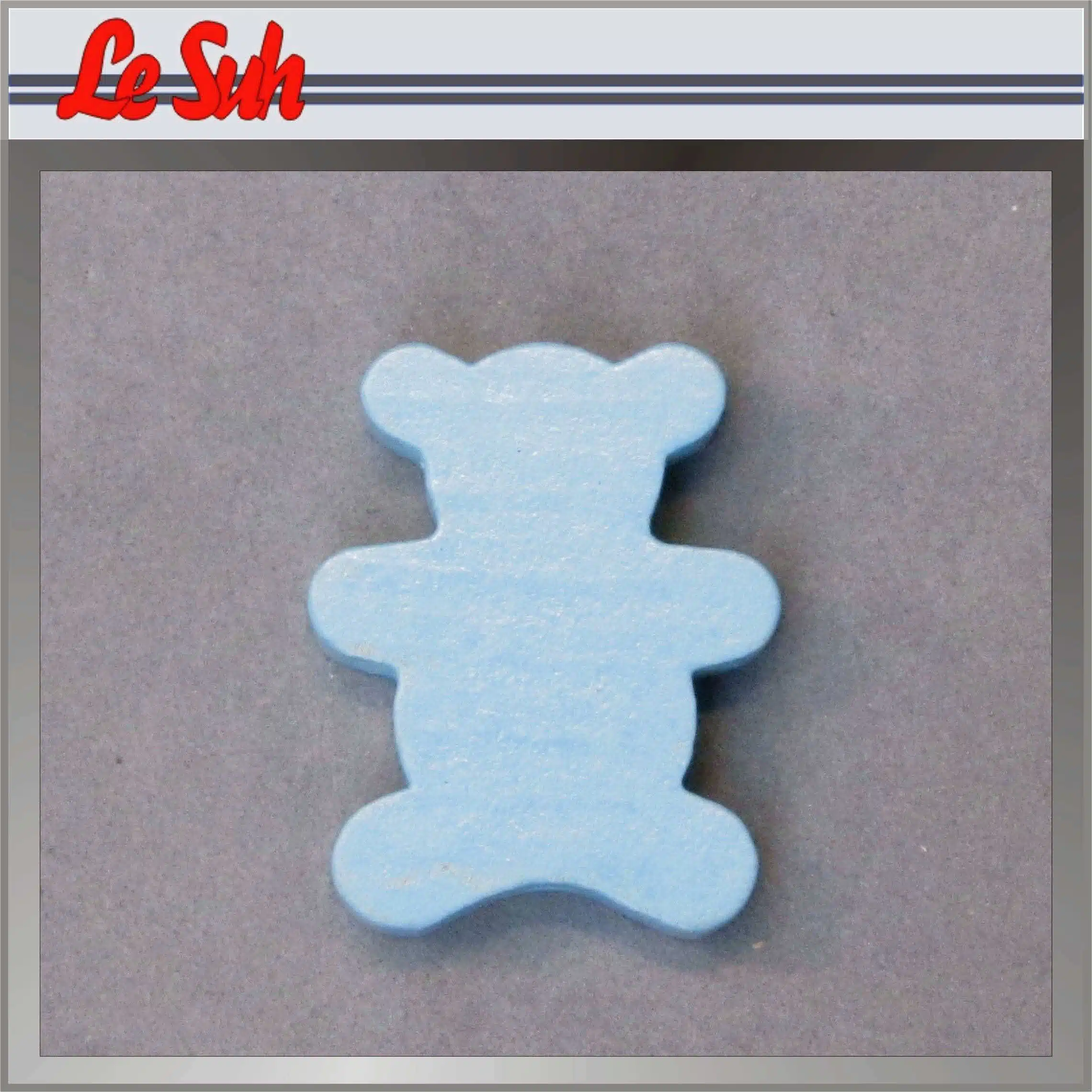 2st Houten Beer Blauw 22x28mm (7mm)