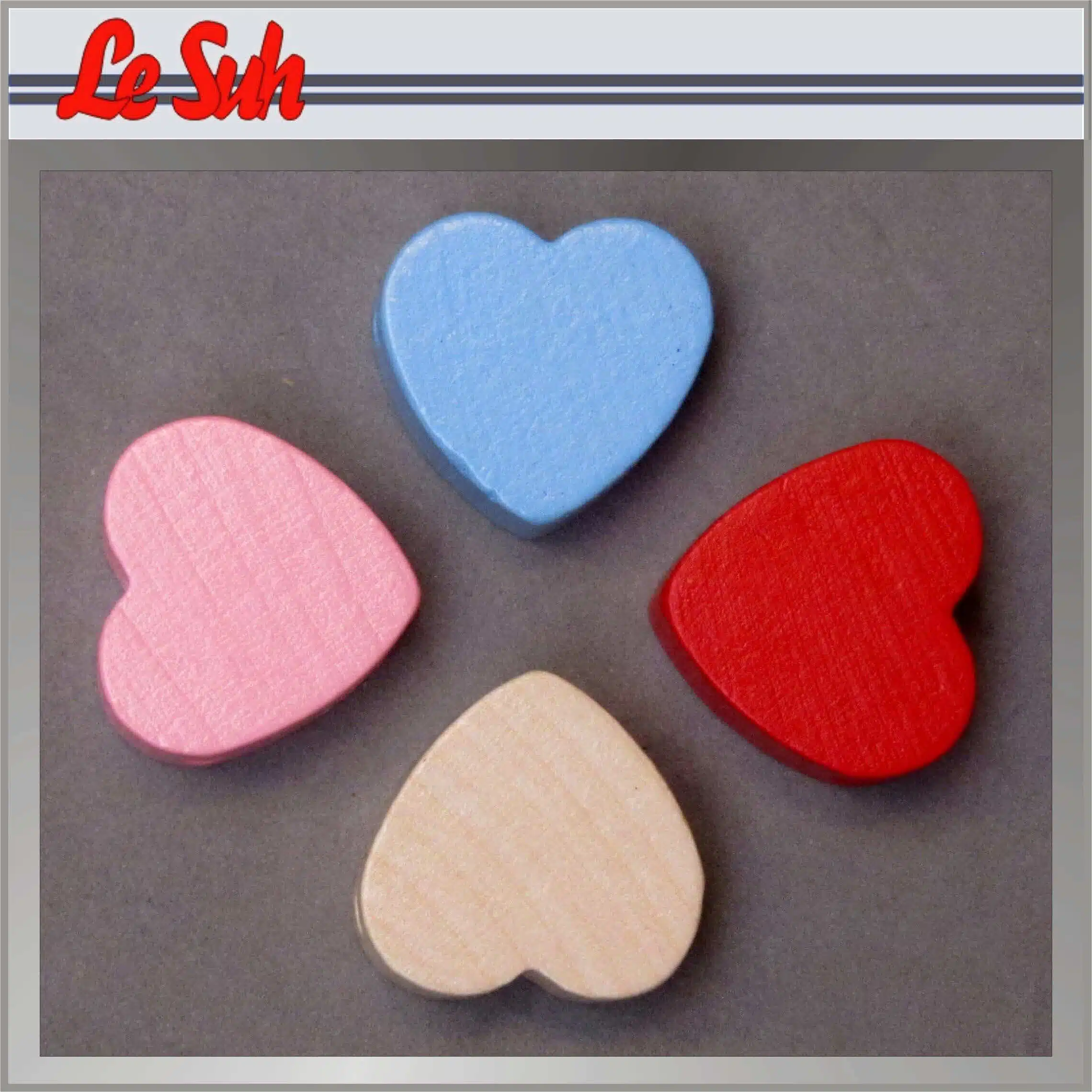 5st Houten Hart Naturel 20x18mm (8mm)