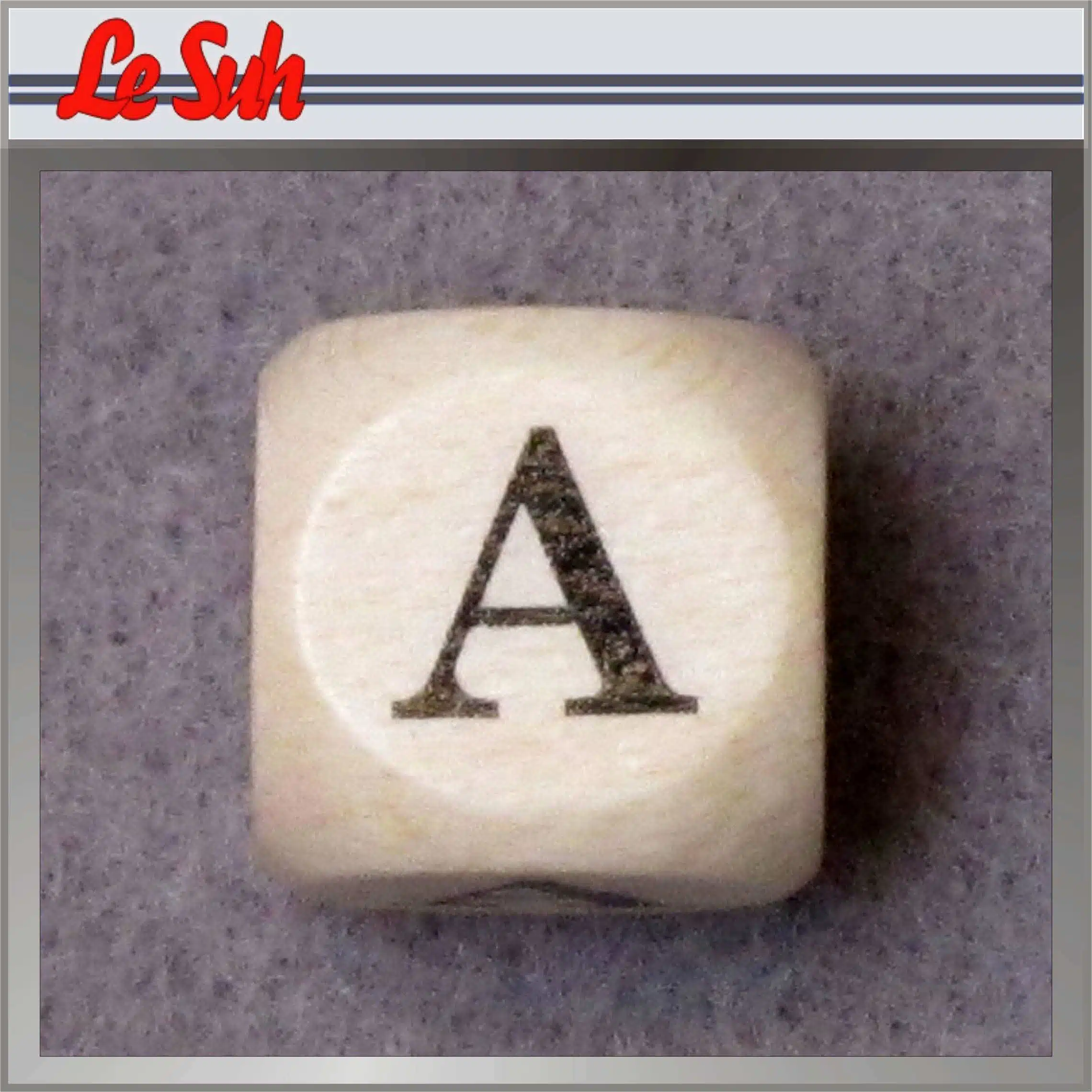 Kraal;Letter Dobbelsteen Naturel-A 10mm