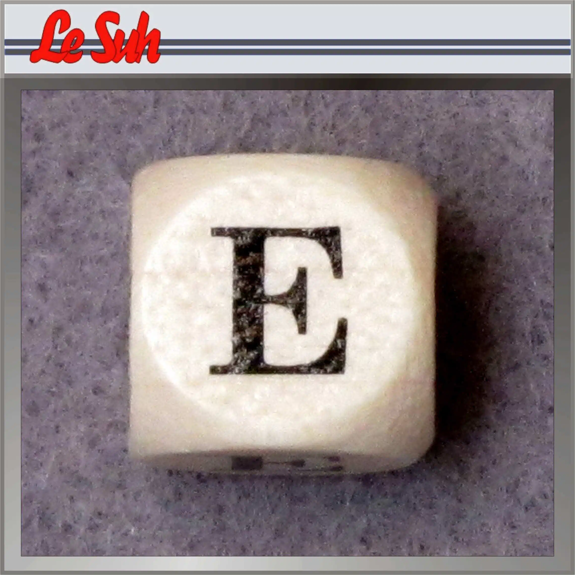 Kraal;Letter Dobbelsteen Naturel-E 10mm