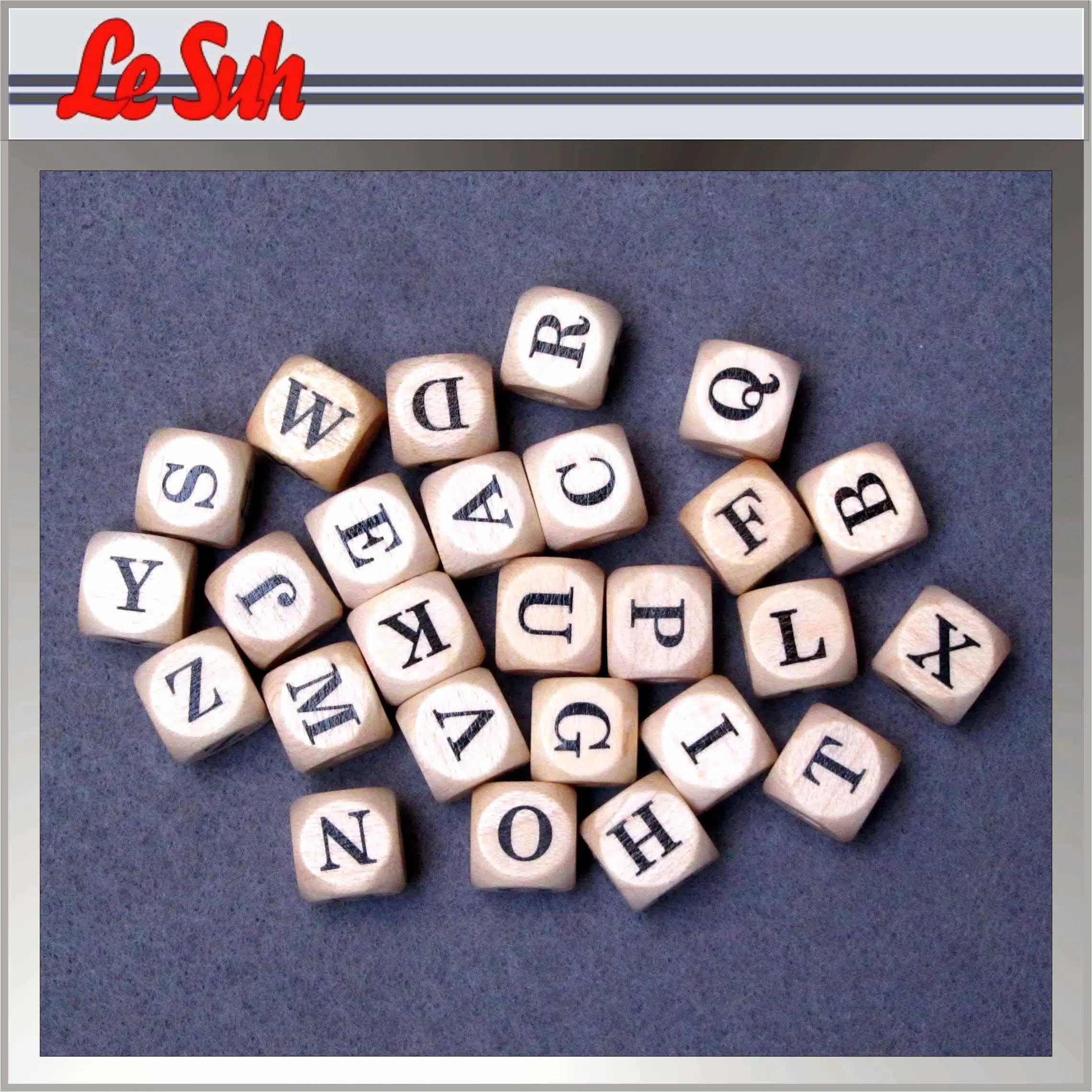 Kraal;Letter Dobbelsteen Naturel-O 10mm