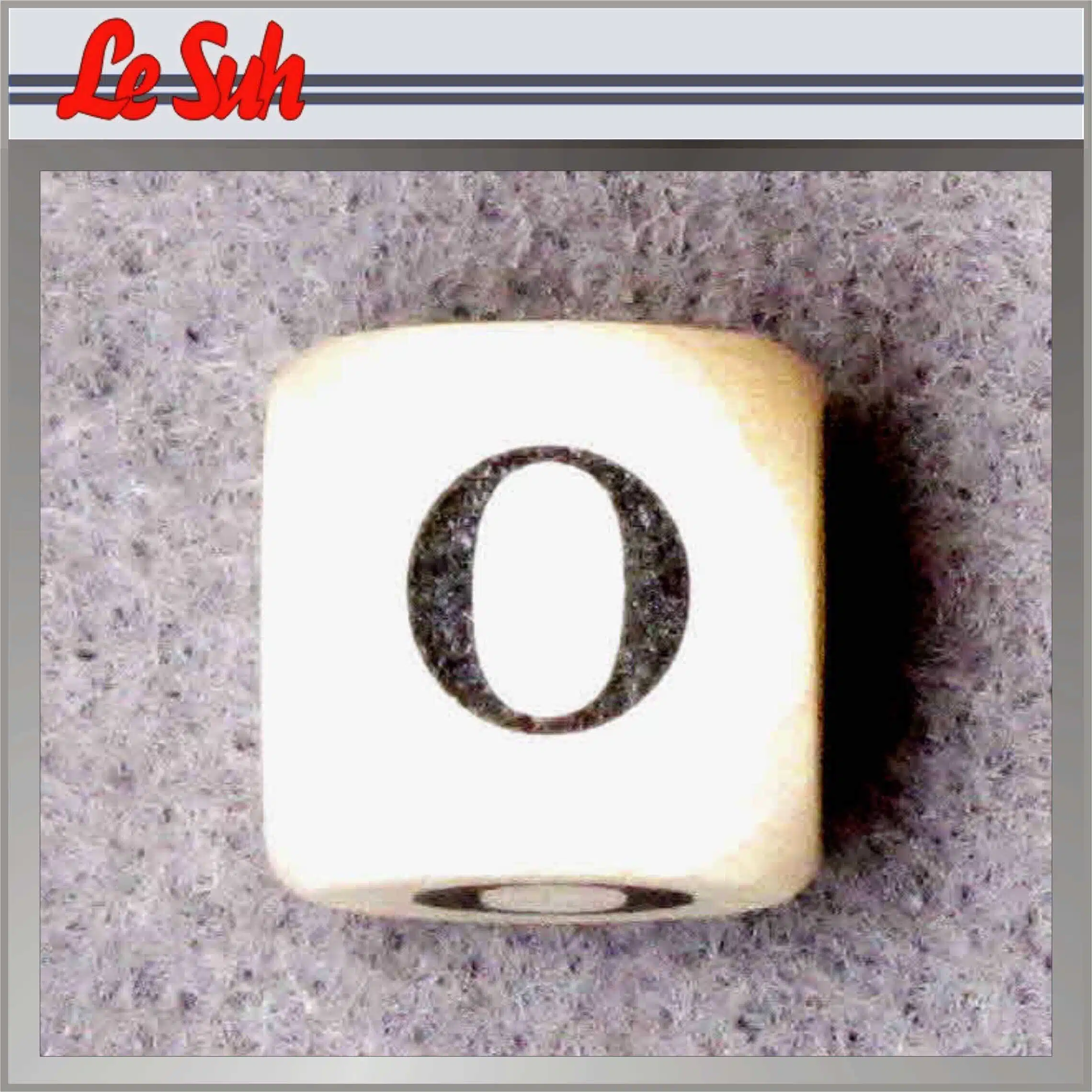 Kraal;Letter Dobbelsteen Naturel-O 10mm