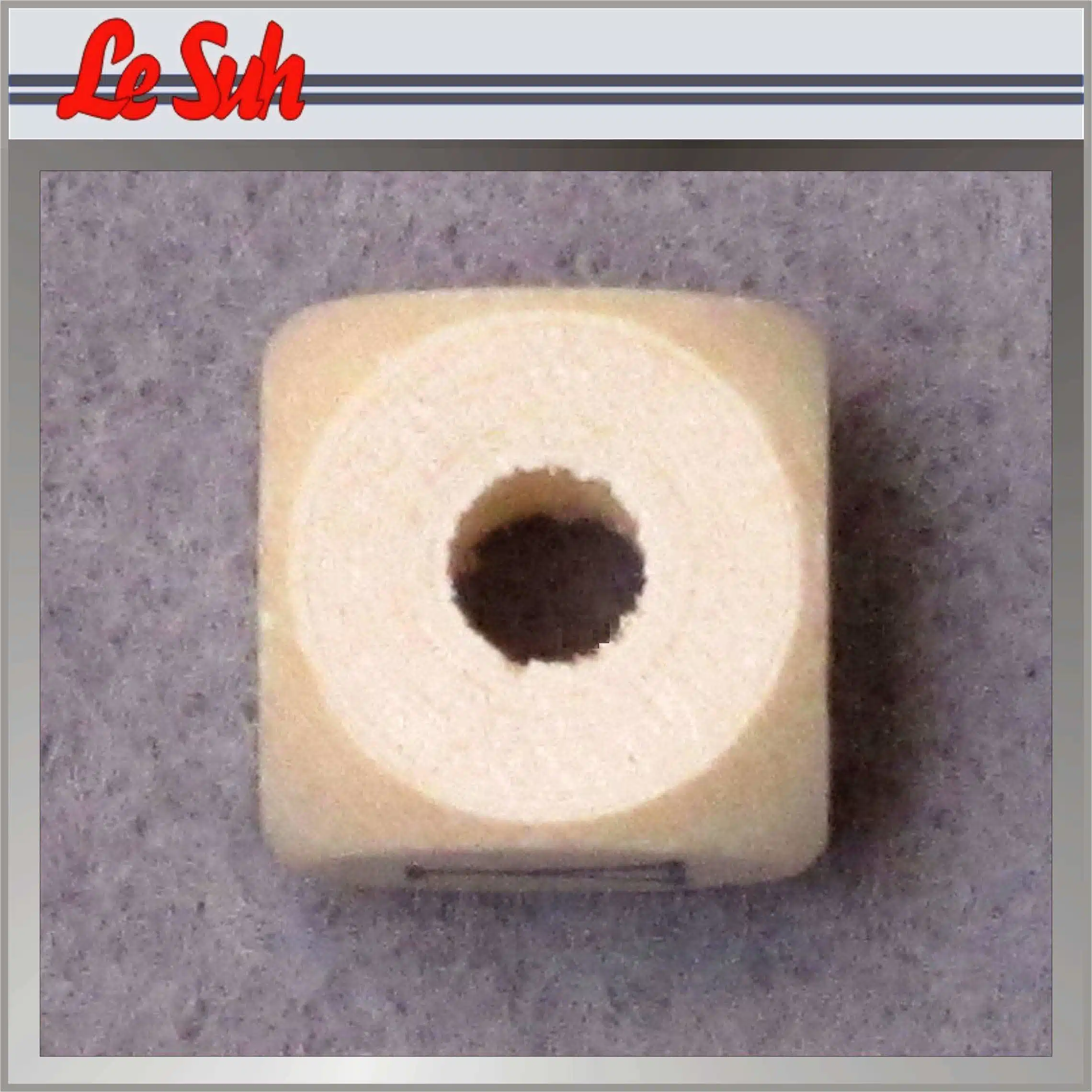 Kraal;Letter Dobbelsteen Naturel-V 10mm