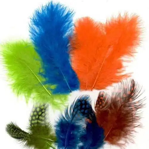 18st Marabou Veertjes Mix Neon
