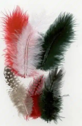 18st Marabou Veertjes Mix Rood/Groen