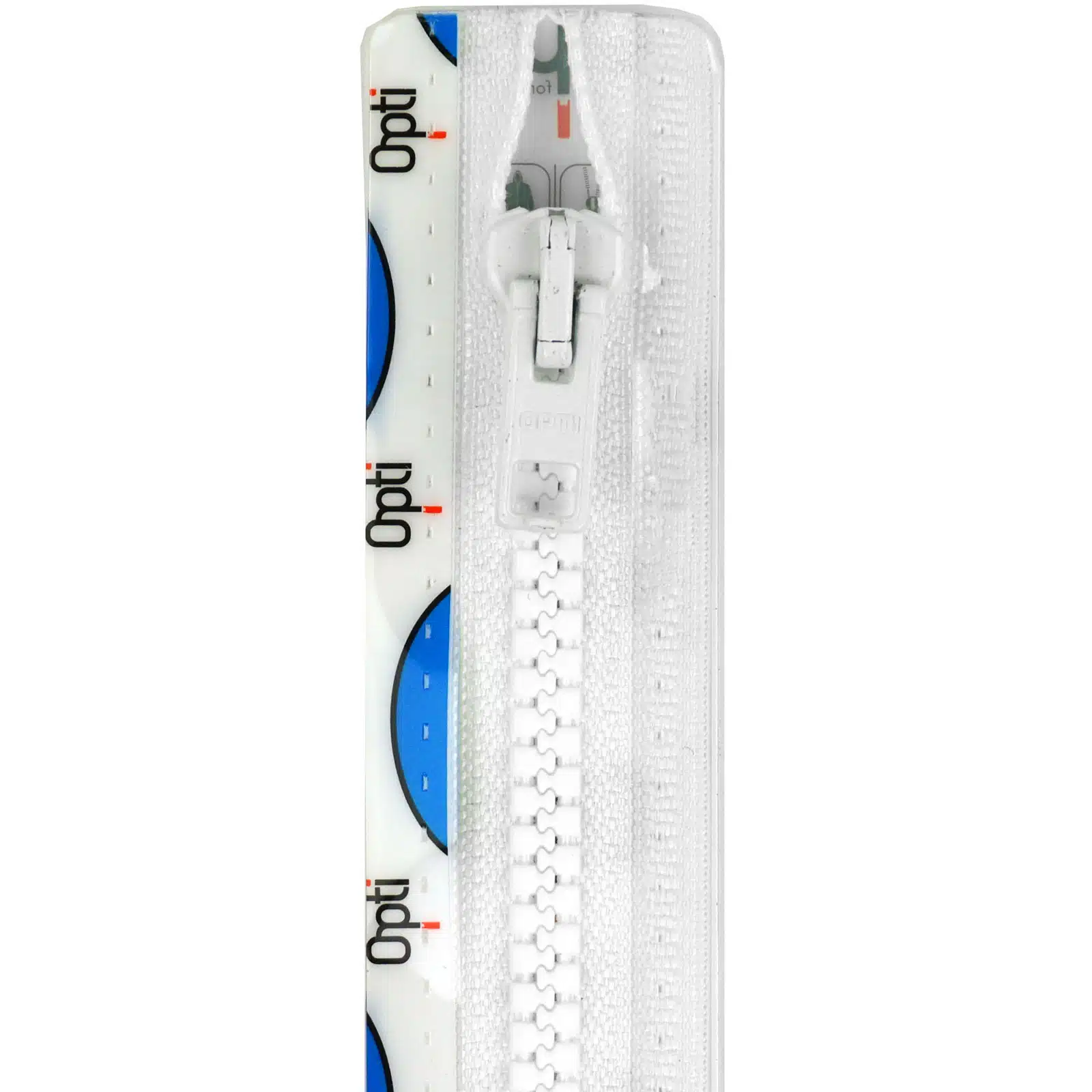 Opti-Lon Deelbare Rits P60 Wit-009