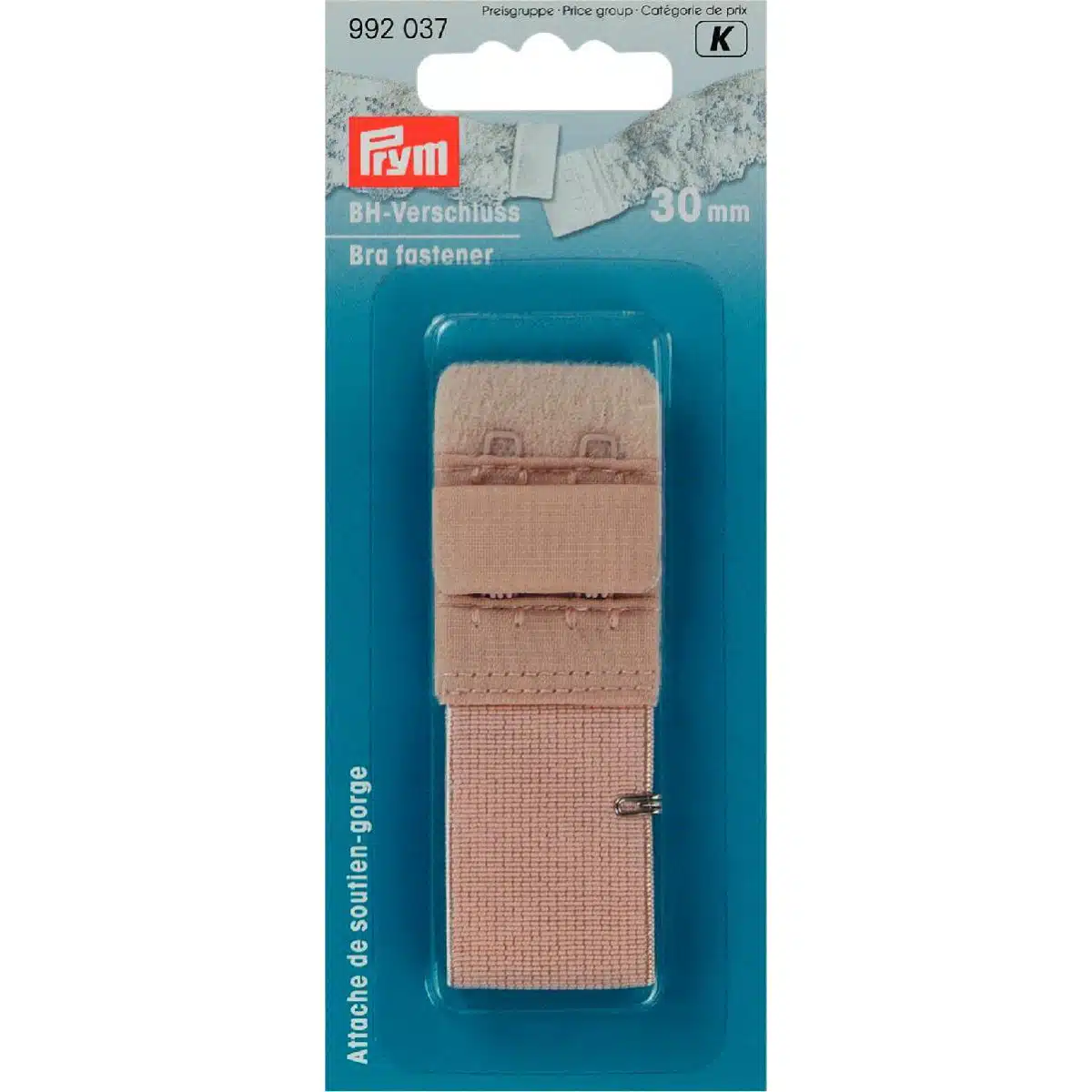 Prym K;BH Sluiting Huidskleur 30mm