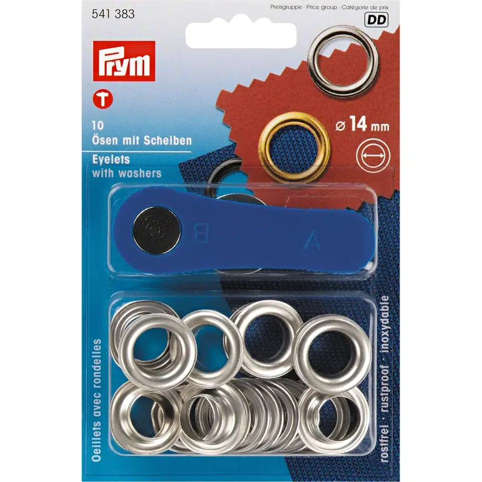Prym DD;10st Nestels 14mm Zilver