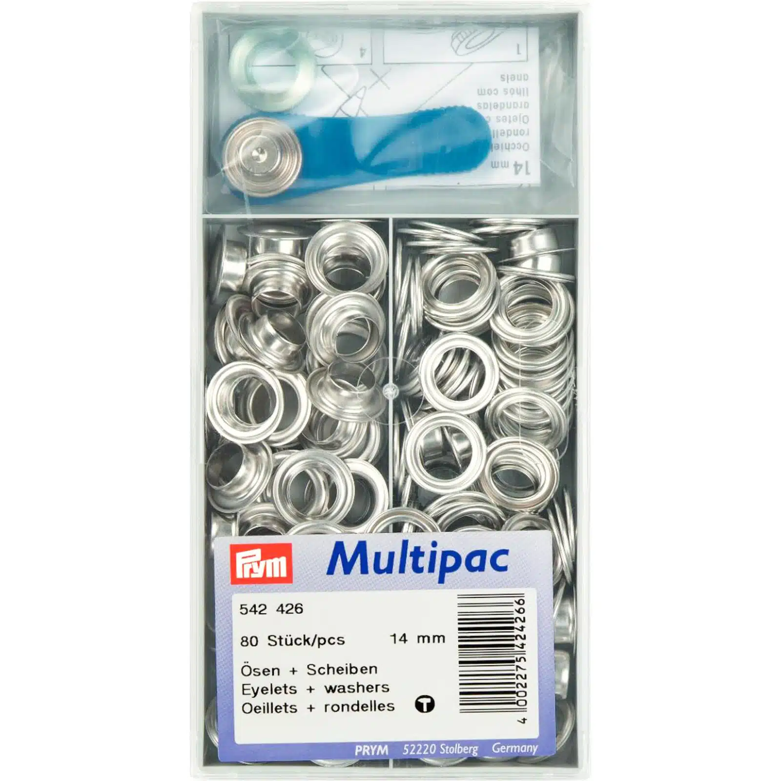 Prym 80st Nestels Zilver 14mm