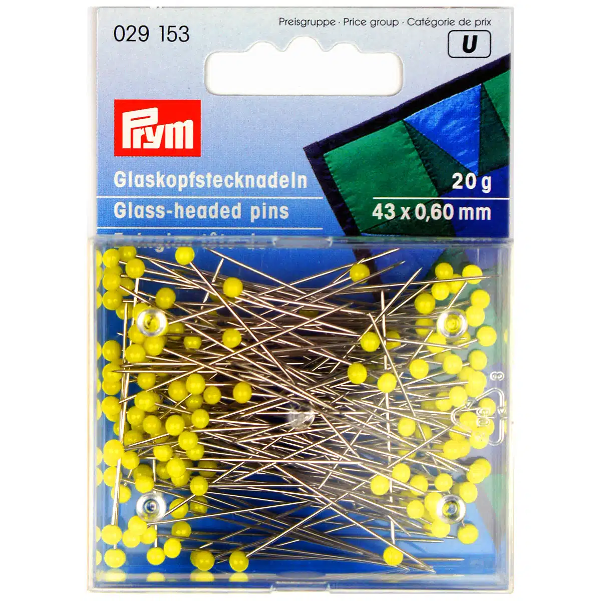 Prym U;Quilt/glaskopspelden lang