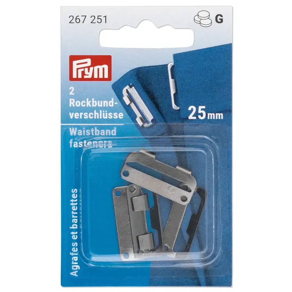 Prym G;2st Rokhaken Zwart 25mm