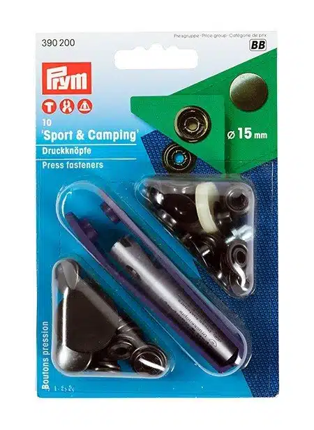 Prym BB;10st Zware Drukkers Zwart 15mm