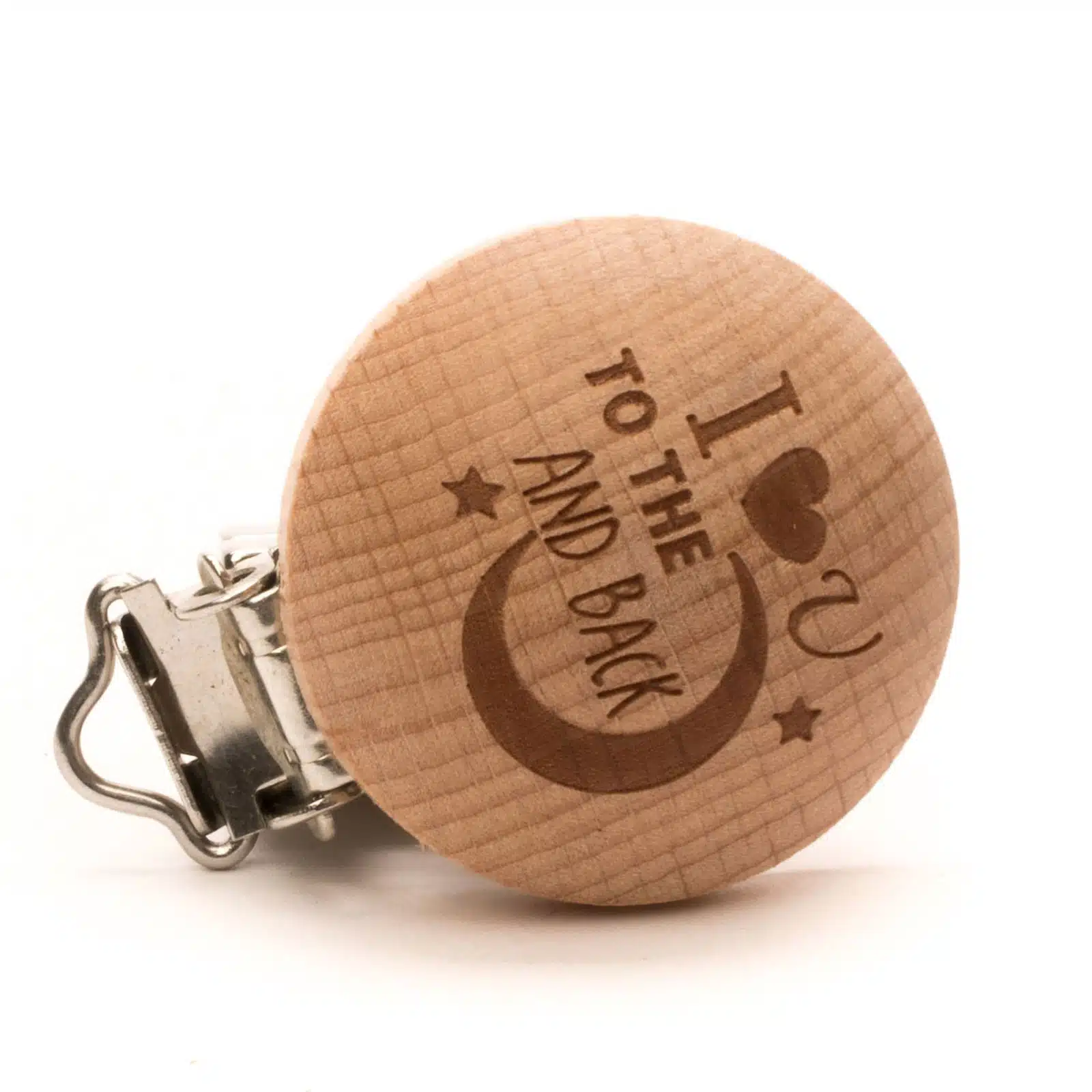 2st Speenclip Hout Moon and Back