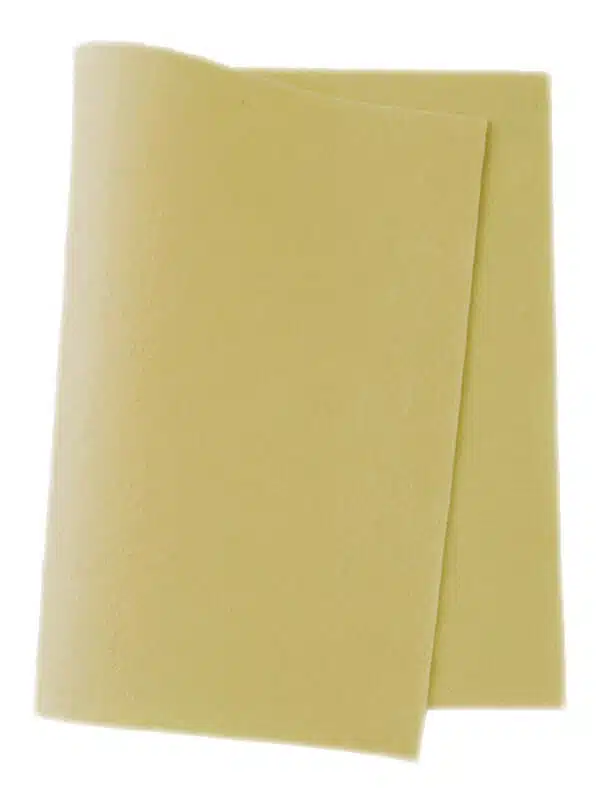 True Vilt 100% Wol 20x30cm Zacht Geel