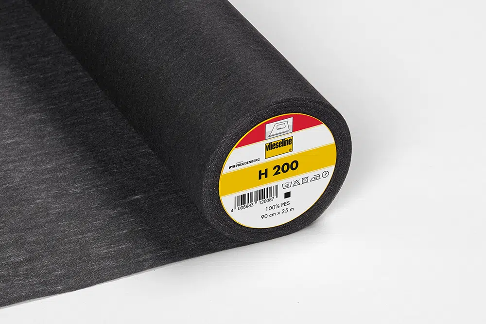 Vlieseline H200 Zwart 90cm breed