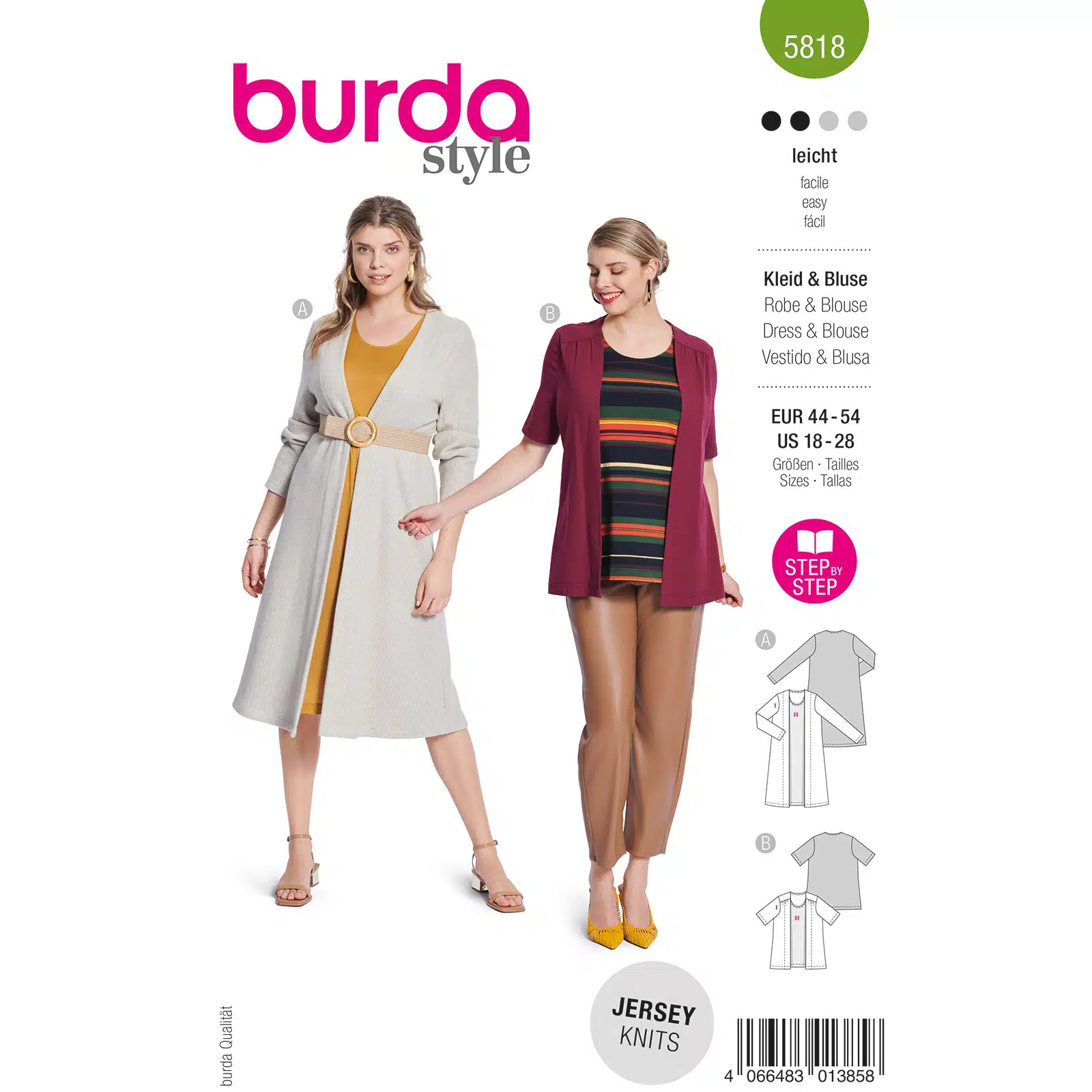 Burda Groen 5818 - Jurk en Shirt