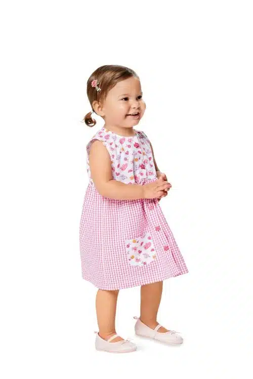 Burda Geel 9357 - Folklore stijl: Jurk in variaties en schort