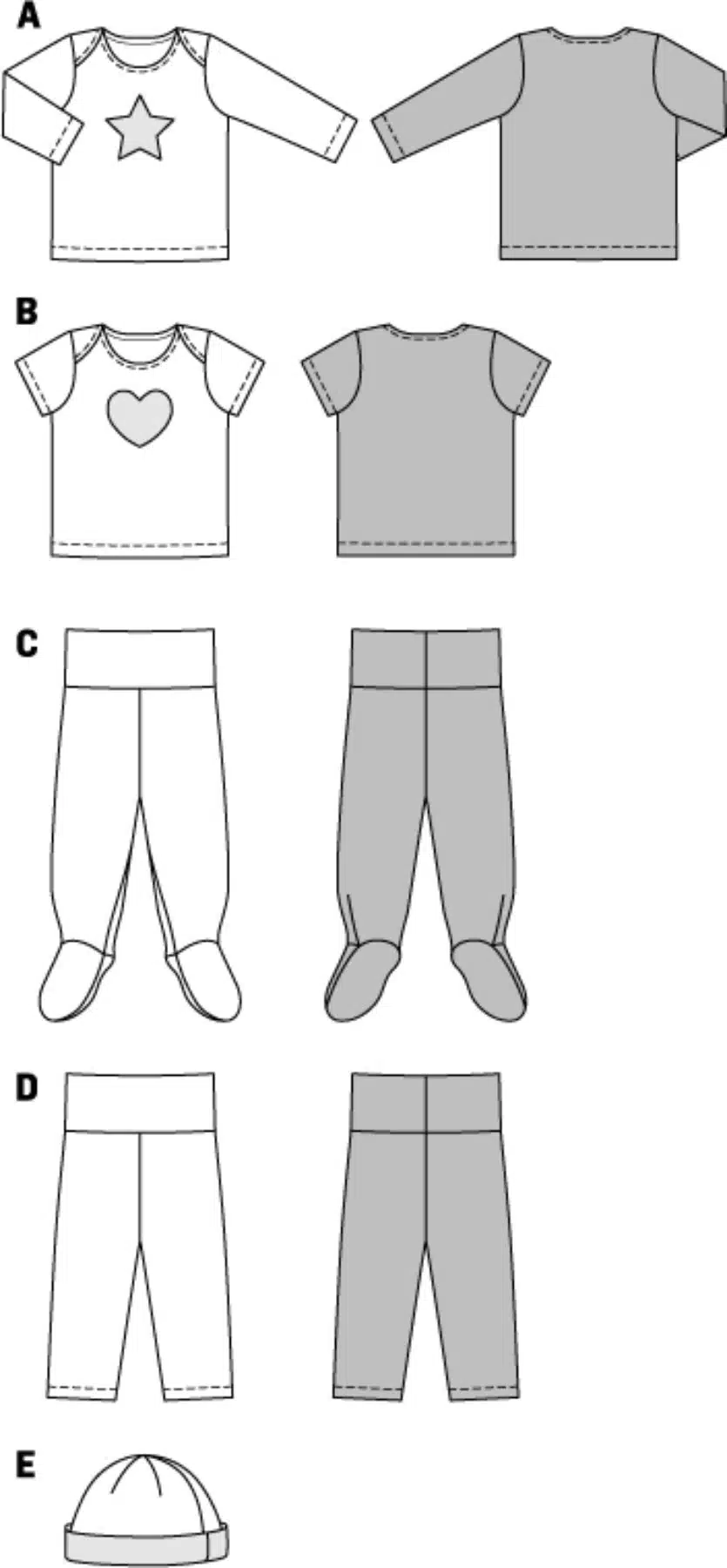 Burda Groen 9423 - Shirt en broek in variaties