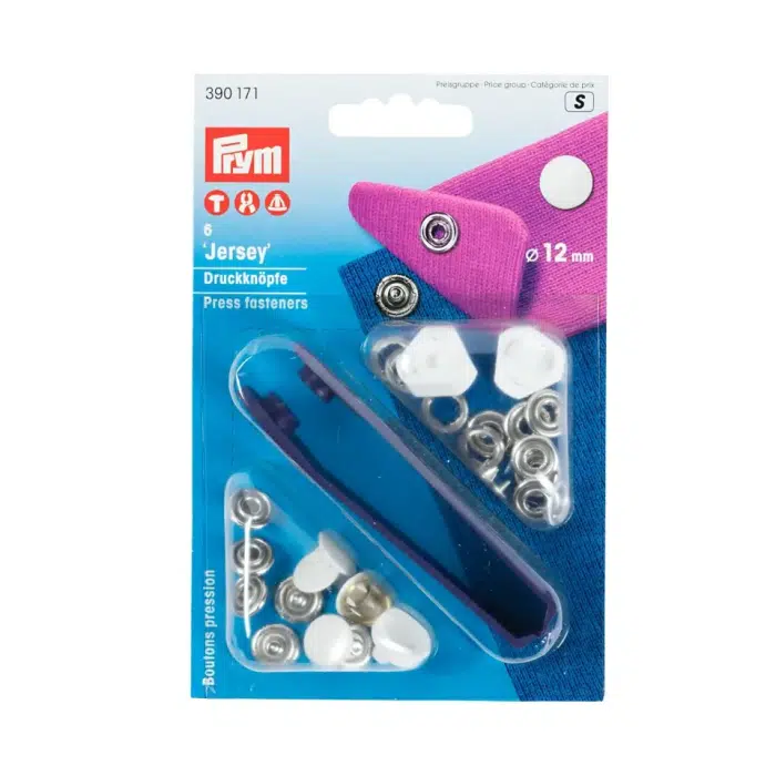 Prym S;Drukknopen Jersey 12mm Wit