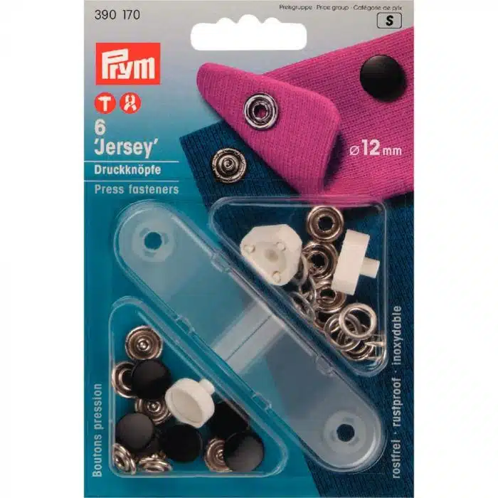 Prym Drukknopen Jersey 12mm Zwart 6stuks