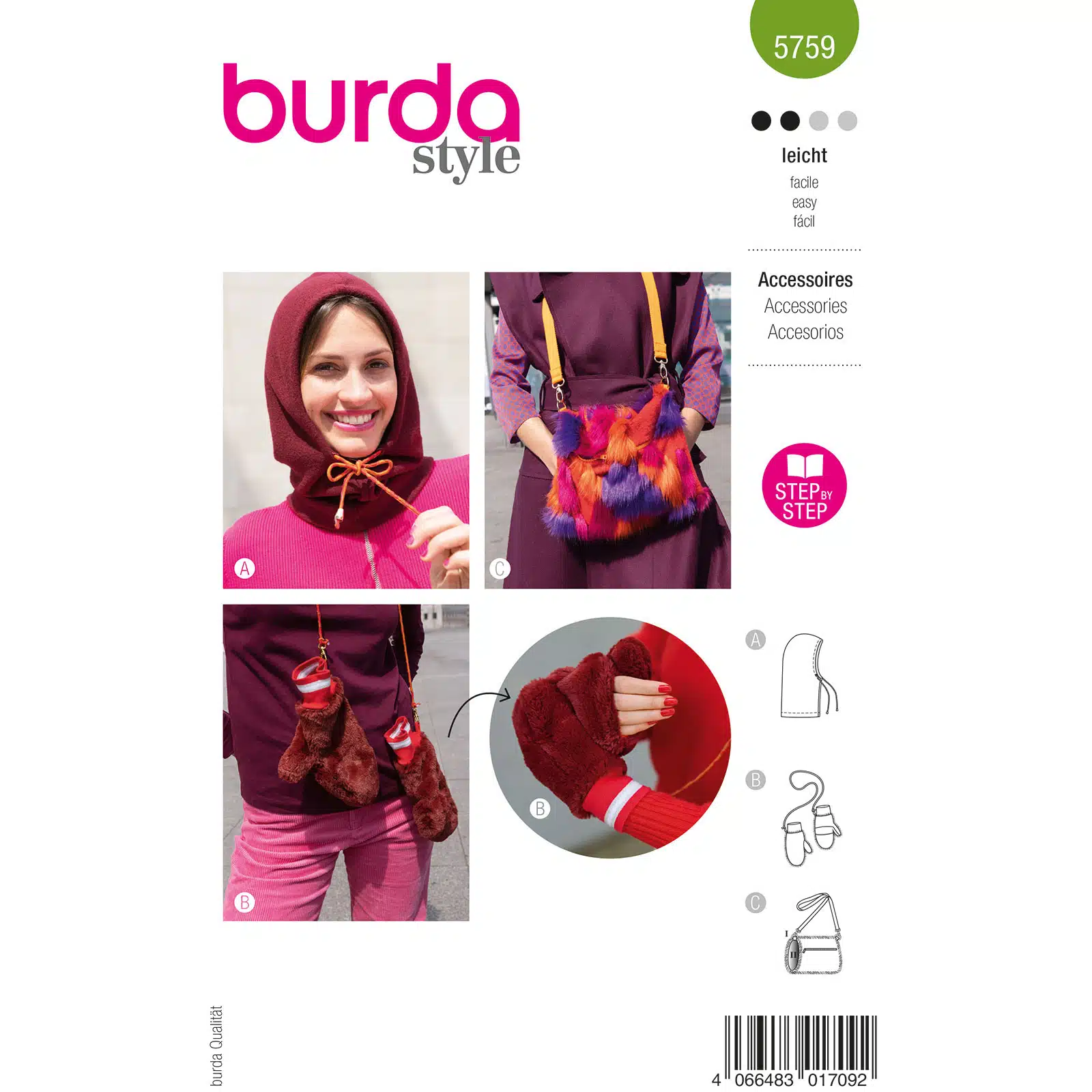 Burda Patroon 5759 - Accessoires Set