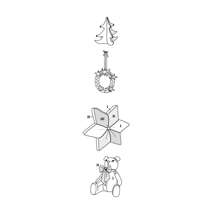 Burda Patroon 5760 - Kerst Accessoires Set