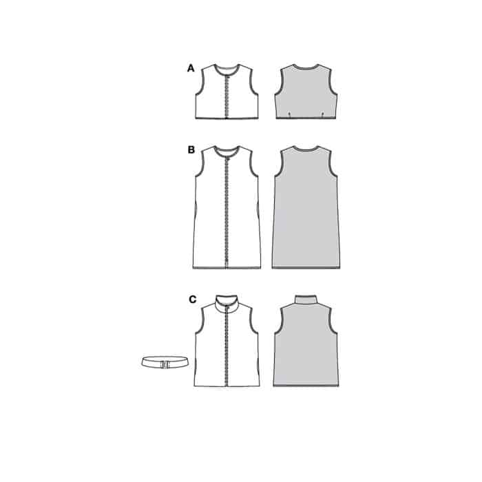Burda Patroon 5764 - Bodywarmer in Variaties