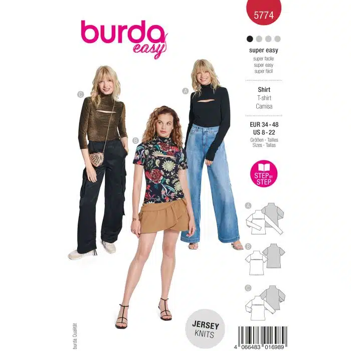 Burda Patroon 5774 - Shirt in Variaties
